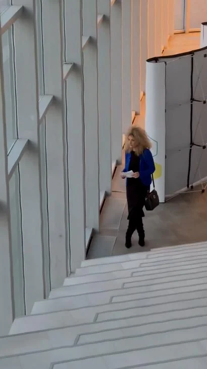 Branislava Lovre on location during a media production